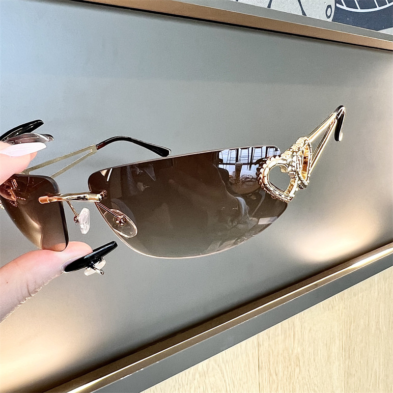 Sunglasses Cat Eye - Kacamata Hitam Oval Cat Eye Tanpa
