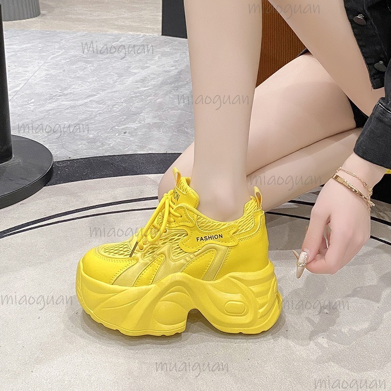 Wedge Espadrille Women - Sepatu Platform Chunky Bersirkulasi Jaring Wanita
