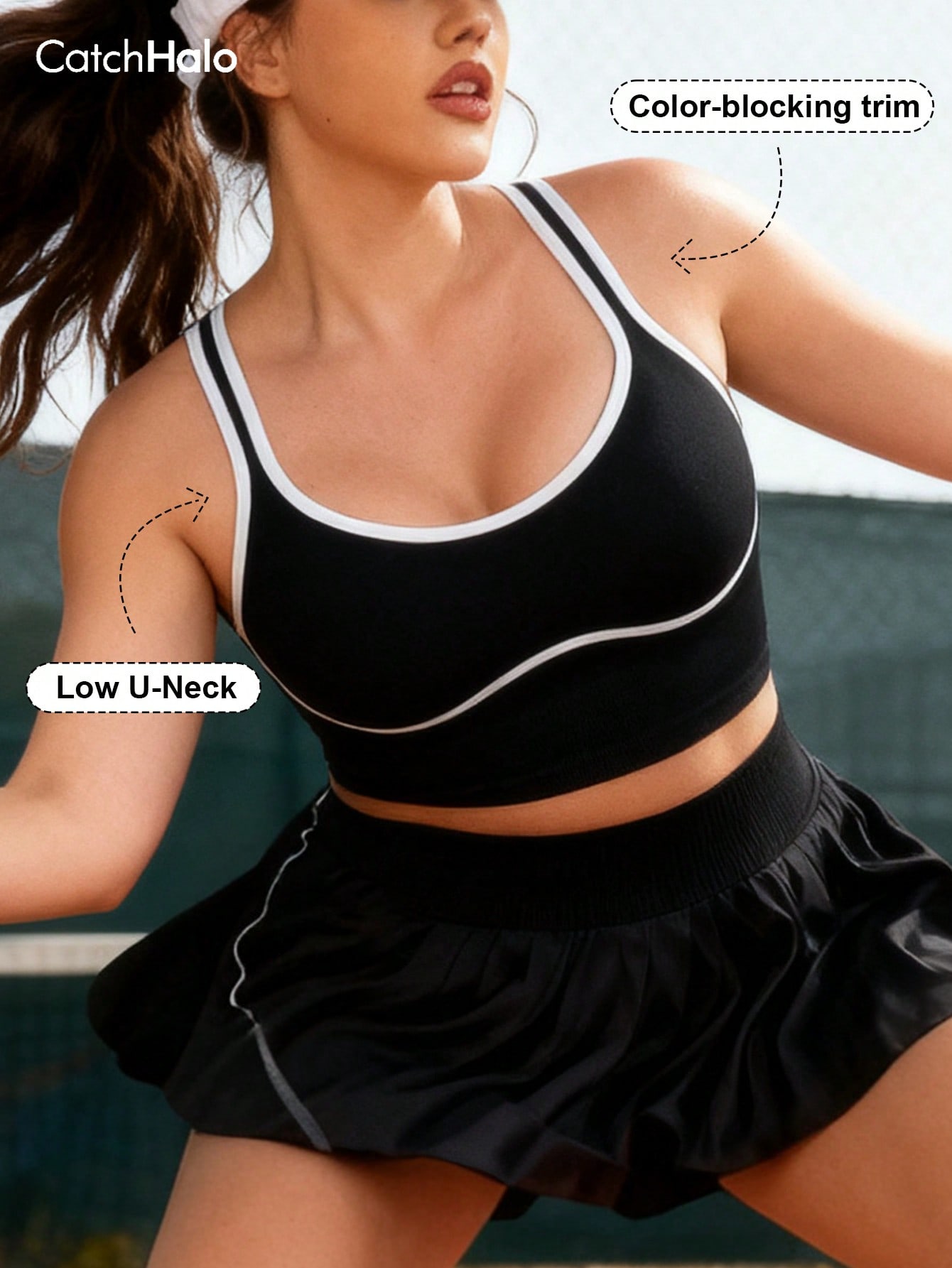 Crop Top Crochet - Bralette Seamless Plus Size Wanita dengan