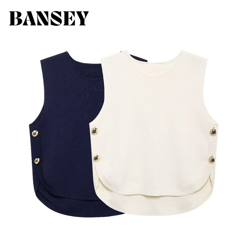 Atasan Tanpa Lengan Chic Wanit - Crop Top Crochet ulasan dan harga