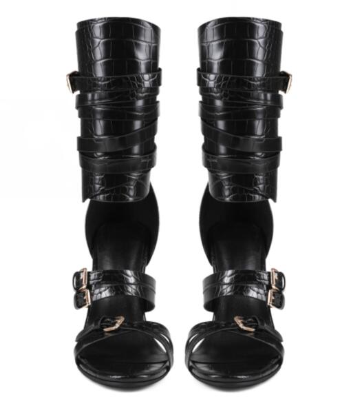 Sandal seksi kulit hitam denga - Sandal Strappy Heeled ulasan dan harga