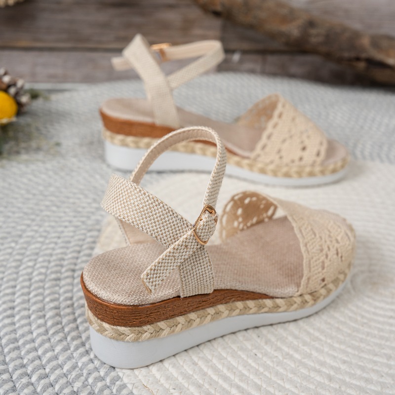 Sandal Wedges Renda Wanita Sep - Wedge Espadrille Women ulasan dan harga