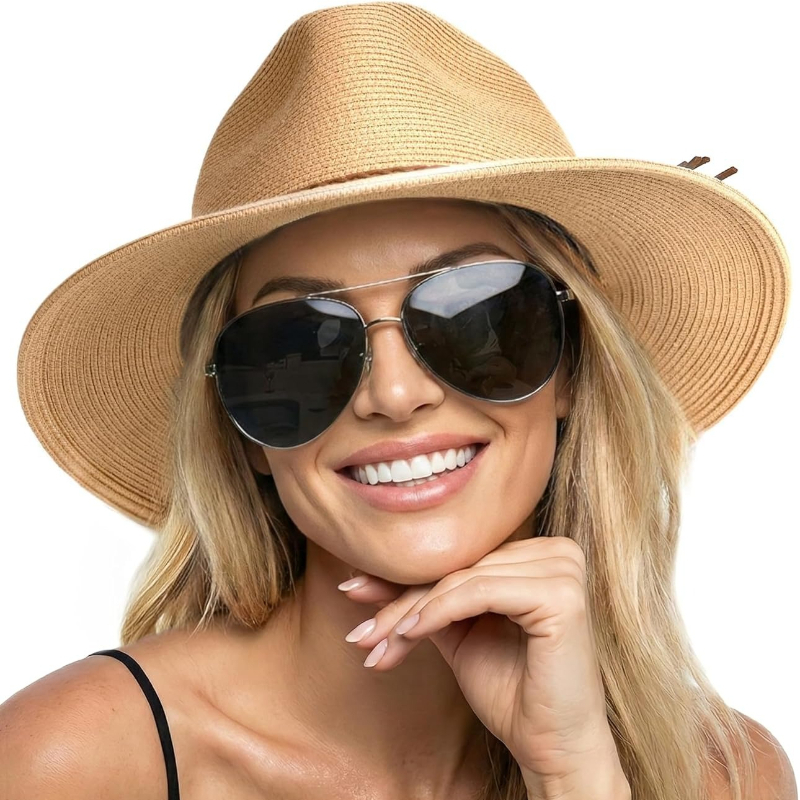 1 Buah Topi Pantai Jerami Musi - Hat Floppy Wide ulasan dan harga